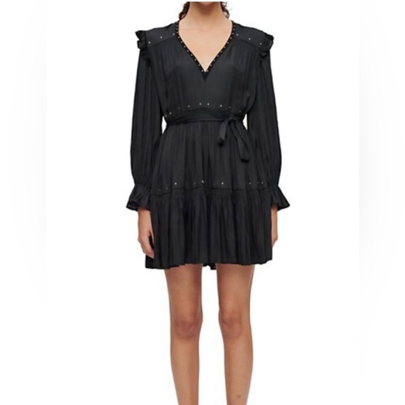 Maje Rinode Studded Flowy Dress - Picture 1 of 7